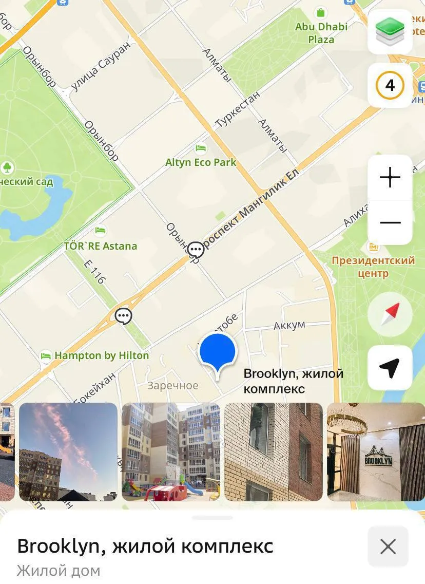 1-комн. квартира, для девушек, ЖК Brooklyn, 220 000 ₸